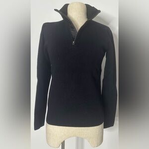Pure Edition by IKKS: Black Half-Zip Pullover Sweater